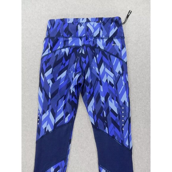Nike Dri Fit SOUL CYCLE Compression Leggings Pants (Women's X-Small) Blue - Picture 4 of 5
